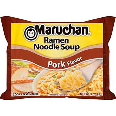 Maruchan Ramen Noodles, Pork, 3 Ounce Packet