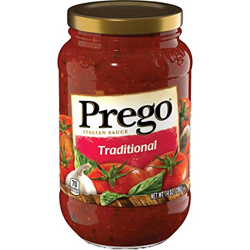 Campbells Prego Regular 100 Percent Natural Traditional Italian Spaghetti Sauce, 14 Ounce