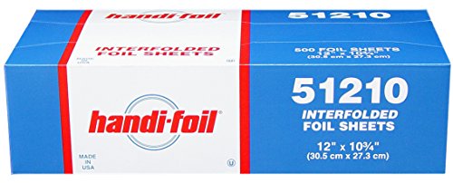 Handi-Foil 51210 12" x 10.75" Foil Pop-up Sheets (Pack of 500)