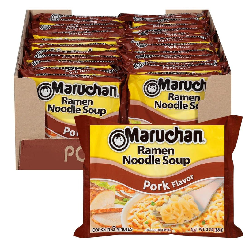 Maruchan Ramen Noodles, Pork, 3 Ounce Packet