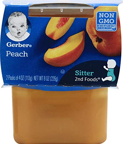 Gerber 2nd Foods Peaches, 4 oz (pack of 2)