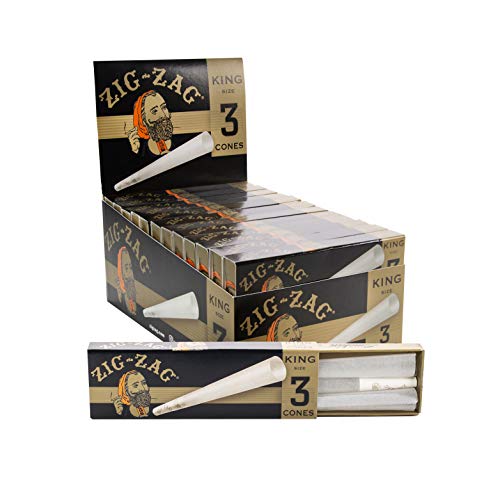 Zig-Zag King Size Pre Rolled Cones 24x 3 Pack Case 72 Total