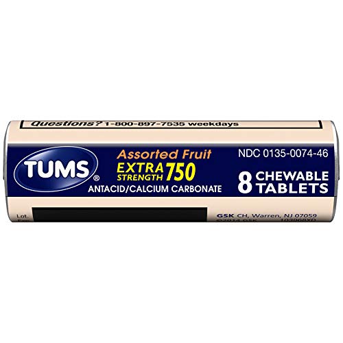 Tums Extra Strength 750 Assorted Fruit Flavor (Pack of 12) (1-Case)