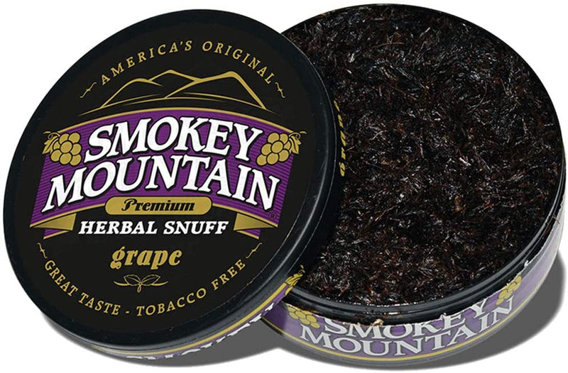 Smokey Mountain Herbal Snuff Nicotine-Free and Tobacco-Free (Grape)