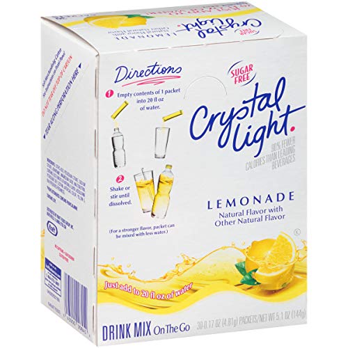 Crystal Light Sugar-Free Lemonade Drink Mix 30 Packets (1-Box)