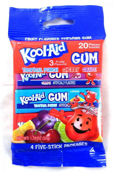 KOOL-AID 4-Pack Stick Gum Peg Bag