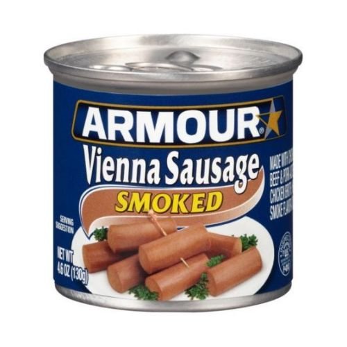 Armour Star Vienna Sausage, Smoked, Canned Sausage, 4.6 oz Can
