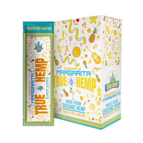 True Hemp All-Natural Non-GMO Hemp Wraps 2-Count 25-Pack Wholesale Display