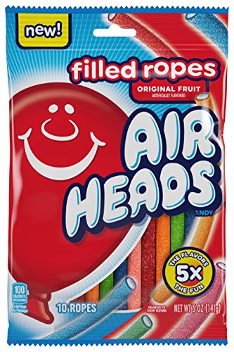 Airheads Filled Ropes Candy Fruit 5 oz Bag