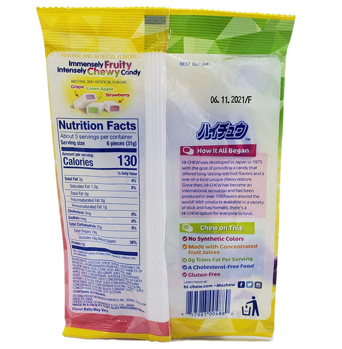 Morinaga Hi-Chew Assorted Combo Tropical and Original 3.5 oz [2-Bags]