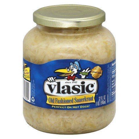 Vlasic Regular Old Fashioned Sauerkraut Salt Level, 32 oz Jar