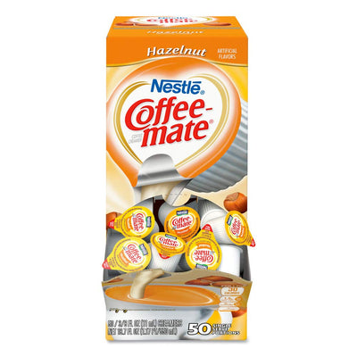 Nestlé® Coffee-mate Liquid Creamer Singles, Hazelnut, 0.38 Oz, Box Of 50 Singles