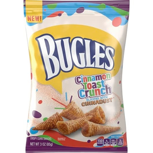 Bugles Cinnamon Toast Crunch (Churro), 3-Ounce Bags (Pack of 6)