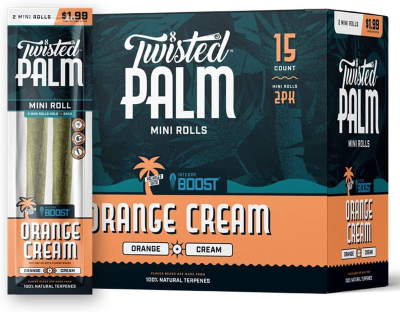 Twisted Palm Natural Pre Wrap Palm Leafs | 2 Mini Roll Packs | 15ct Display