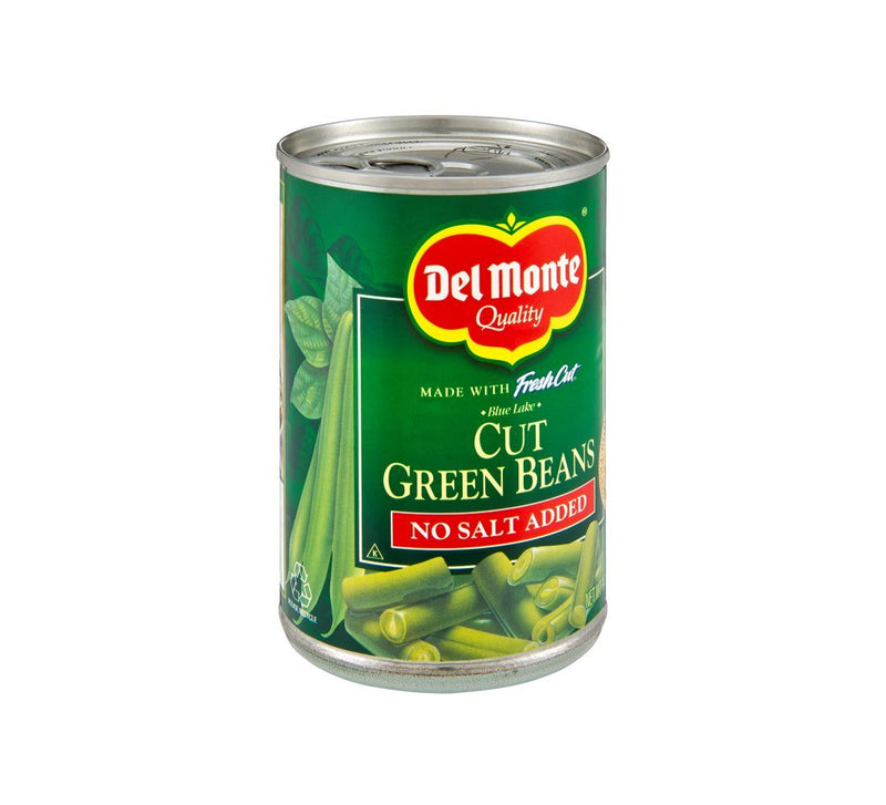 Del Monte No Salt Added Blue Lake Cut Green Beans 14.5 oz Can (Pack of 24)