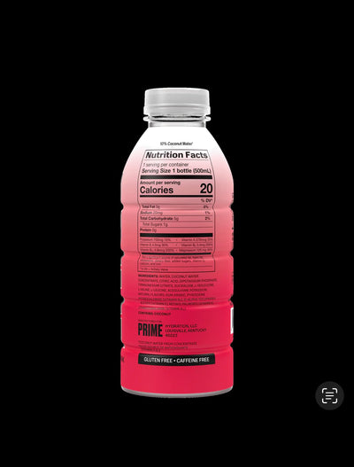 Prime Hydration Cherry Freeze Flavor Drink (12 Pack)