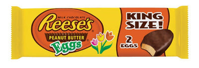 REESE'S Milk Chocolate Peanut Butter Eggs, KING SIZE Easter Candy, 2.4 Ounces Packs (24 Count)