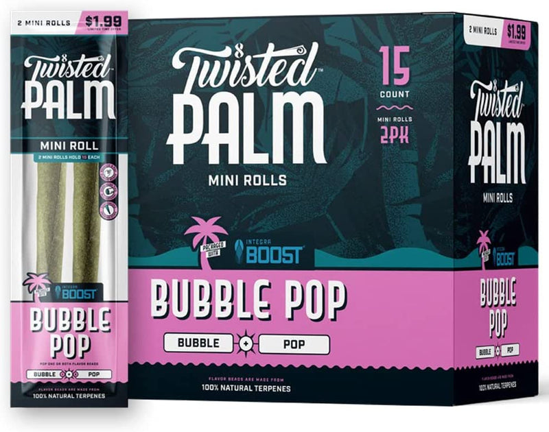 Twisted Palm Natural Pre Wrap Palm Leafs | 2 Mini Roll Packs | 15ct Display