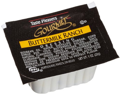 Taste Pleasers Gourmet Buttermilk Ranch Dressing, 1-Ounce Cups (Pack of 100)