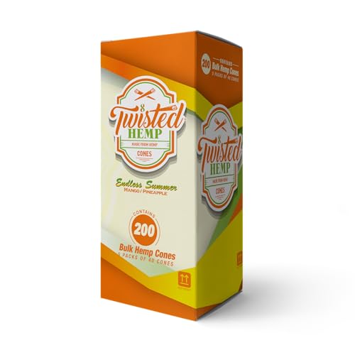 Twisted Hemp Bulk Pre-Rolled Cones Box of 200 Cones (Endless Summer)
