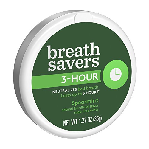 BREATH SAVERS Sugar Free Mints, Spearmint, 1.27 Ounce, 8 Count Box