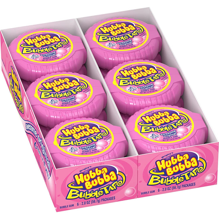 Hubba Bubba Gum Tape Original 6 Per Box