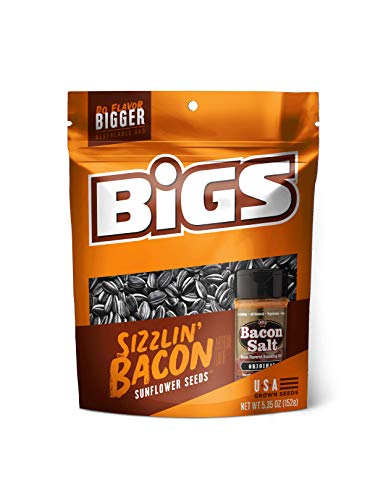 BIGS Bacon Salt Sizzlin' Bacon Sunflower Seeds, 5.35-Ounce Bag