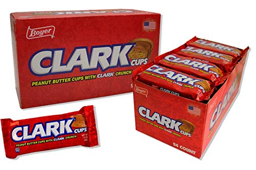 Boyer Candy Peanut Butter Clark Cups, 1.5 Ounce: Display Box of 24 Packs