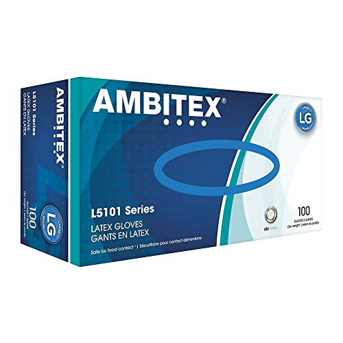 Tradex L5101-LG Ambitex Large Powdered Latex Gloves - 100 / BX
