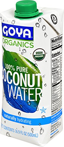 Goya Foods Organic Coconut Water, 100% Pure, 16.9 Fl Oz (Pack of 24)