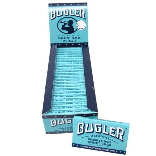 Bugler Rolling Papers Single Wide 115 Leaves Unflavored 24 Count