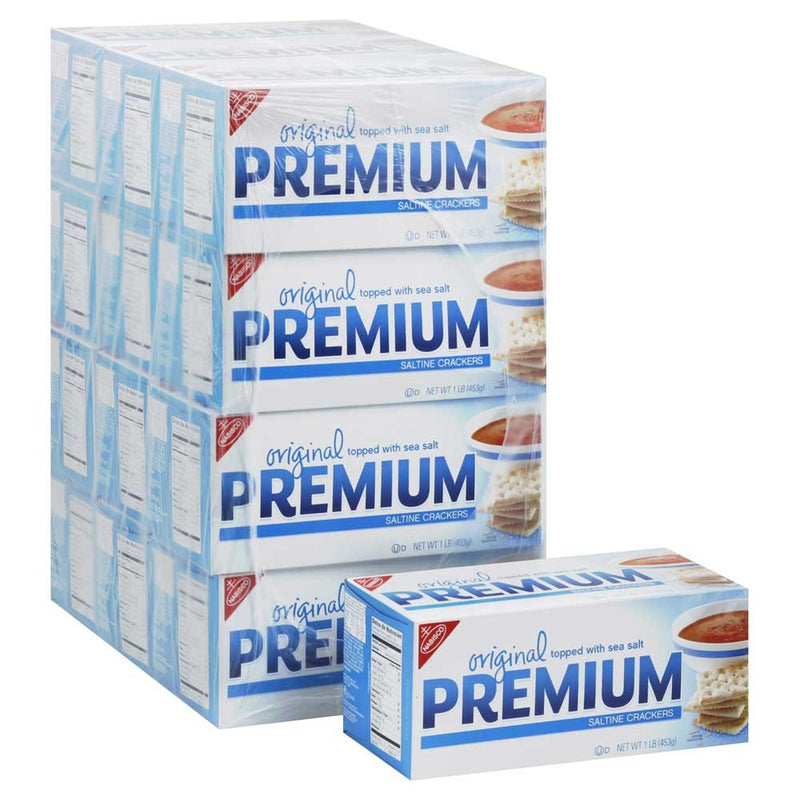 Premium Original Saltine Crackers, 16 oz [1-Box]