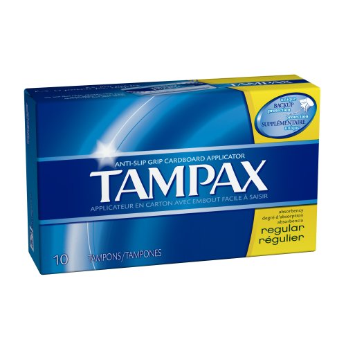 Tampax Cardboard, Regular Absorbency Tampons, 10 Count