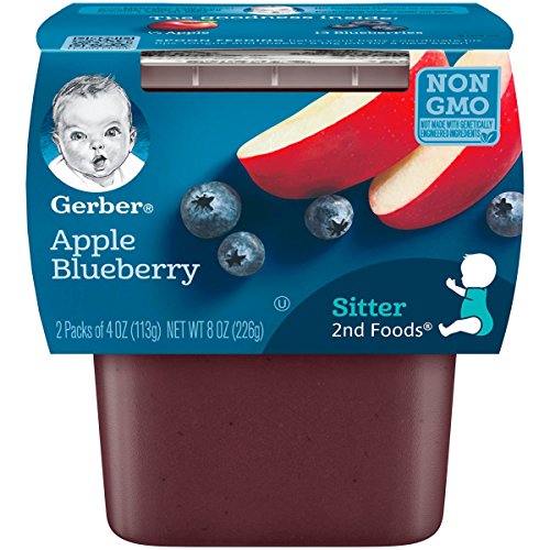 Gerber, 2nd Foods Apple Blueberry, 4 oz (pack of 2)