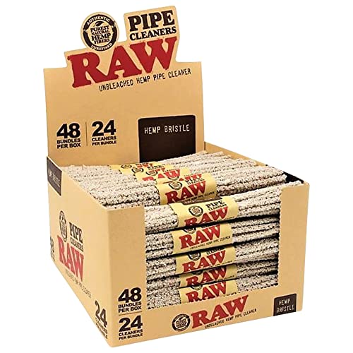 RAW Pipe Cleaner Bristle 24ct - Effective Cleaning Solution for Pipes (Hard Bristle)
