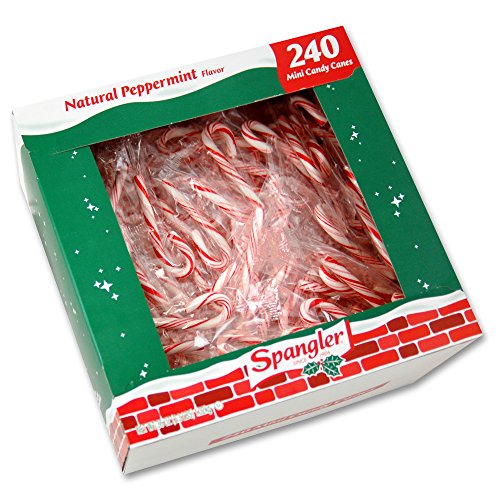 Spangler Red and White Peppermint Mini Candy Canes 240-Count Wholesale Box