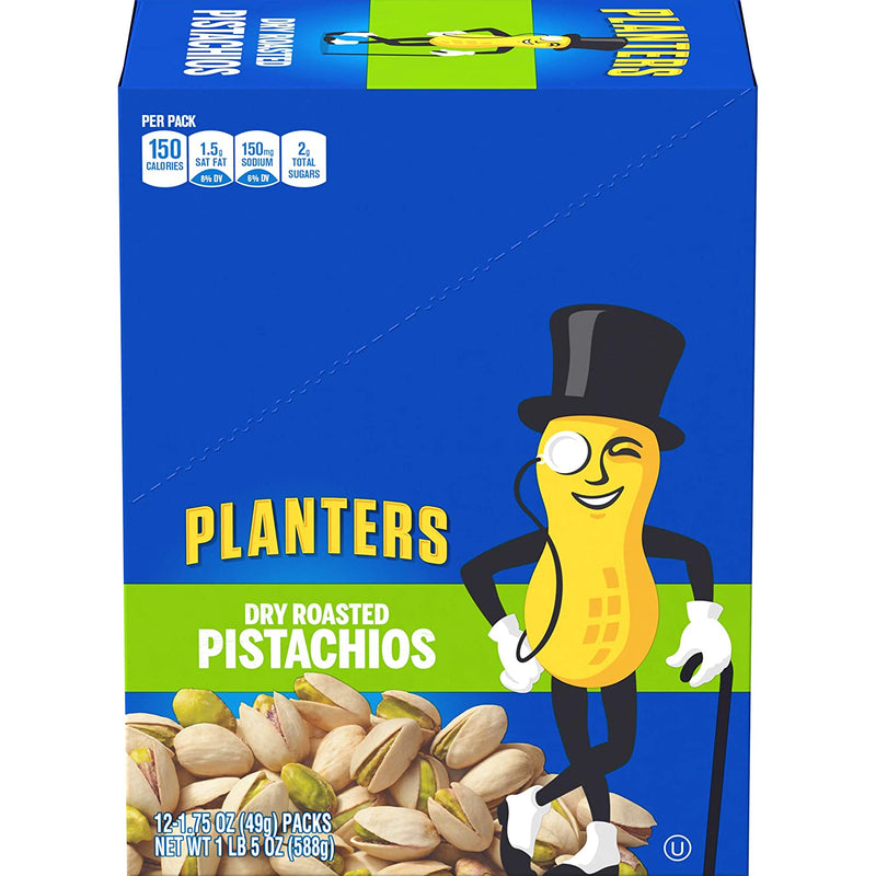 Planters Dry Roasted Pistachios 12 Count