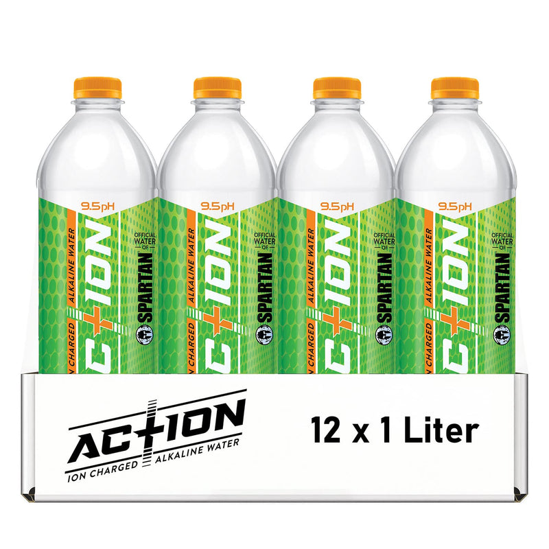 AC+ION, Ion Charged Alkaline Water, 1 Liter, Water Bottle, 12 Pack