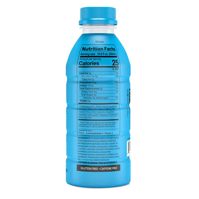 Prime Hydration with BCAA Blend for Muscle Recovery Blue Raspberry (12 Drinks, 16 Fl Oz. Each)