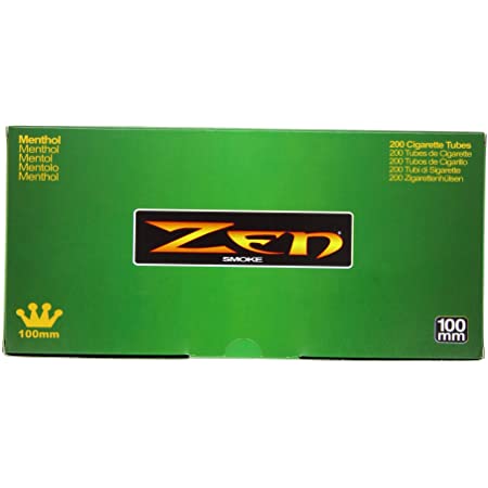 Zen Menthol 100mm Cigarette Tubes 200 Count Per Box