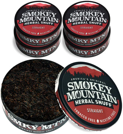 Smokey Mountain Herbal Snuff Nicotine-Free and Tobacco-Free (Straight)