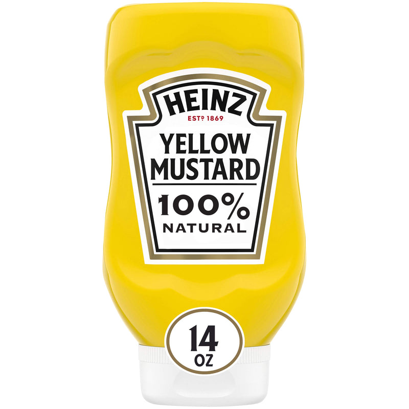 Heinz 100% Natural Yellow Mustard14 oz Bottles (Pack of 12)