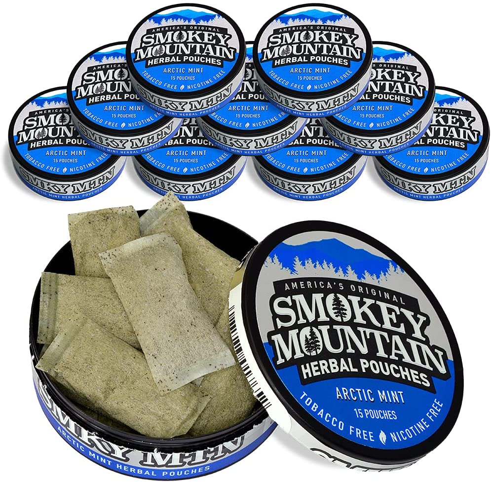 SMOKEY MOUNTAIN Mountain Pouch Arc Mint Caff 10 Per Box — Wholesale Smokey  Mountain Herbal Snuff & Coffee Pouches