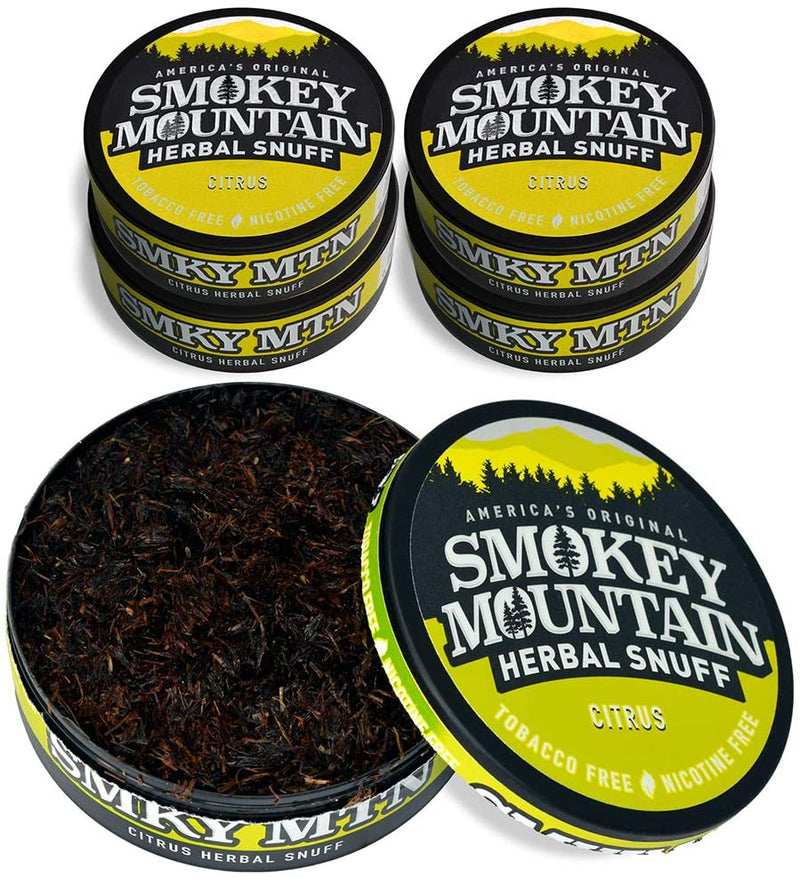 Smokey Mountain Herbal Snuff Nicotine-Free and Tobacco-Free (Citrus)