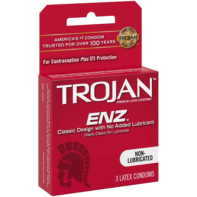 Trojan Regular - Non Lubricated Condoms, 3 Count