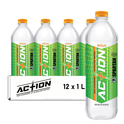 AC+ION, Ion Charged Alkaline Water, 1 Liter, Water Bottle, 12 Pack