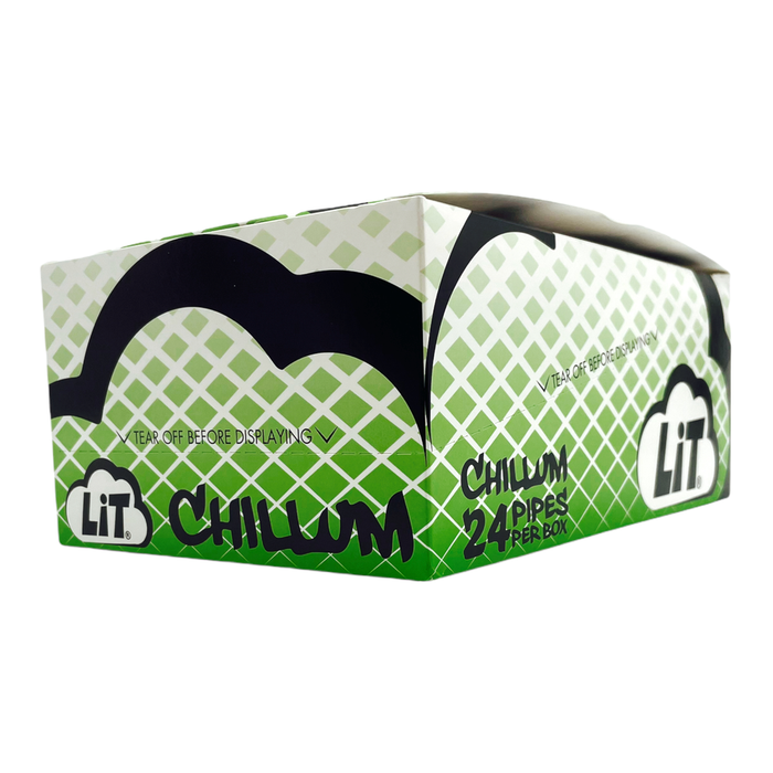 Pipe Glass Lit Chillum 24 Per Box