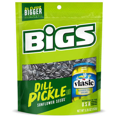 BIGS Vlasic Dill Pickle Sunflower Seeds, 5.35-Ounce Bag