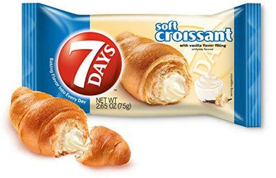 7Days Soft Croissant, Vanilla Filling (Pack of 6)