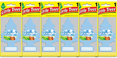 LITTLE TREES Car Air Freshener Hanging Paper Tree Home Car Summer Linen [1-Count]